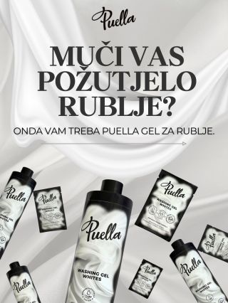 Upoznajte gel za bijelo rublje Puella – blistava čistoća, učinkovito uklanjanje mrlja i nježna njega za rublje. 🫧...
